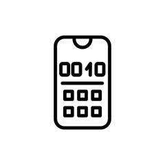 Calendar smartphone clock icon. Simple line, outline vector elements of almanac icons for ui and ux, website or mobile application