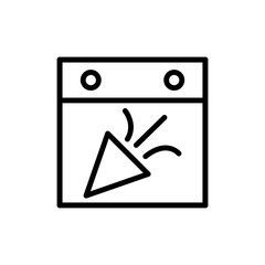 Calendar party icon. Simple line, outline vector elements of almanac icons for ui and ux, website or mobile application