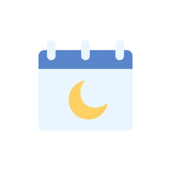 Calendar moon icon. Simple color vector elements of almanac icons for ui and ux, website or mobile application