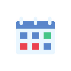 Calendar dates icon. Simple color vector elements of almanac icons for ui and ux, website or mobile application