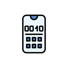 Calendar smartphone clock icon. Simple color with outline vector elements of almanac icons for ui and ux, website or mobile application