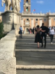 people walking on the street in rome