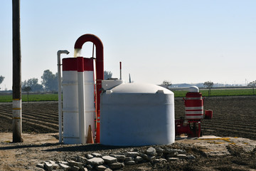 A red agriculture while pump