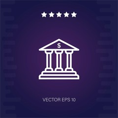 bank vector icon modern illustration