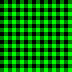 Tartan plaid. Scottish pattern in black and lime cage. Scottish cage. Traditional Scottish checkered background. Seamless fabric texture. Vector illustration