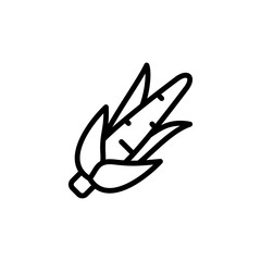 Corn icon. Simple line, outline vector elements of vegetarian food icons for ui and ux, website or mobile application
