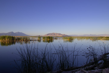 Fototapeta na wymiar West Mountain at Utah Lake