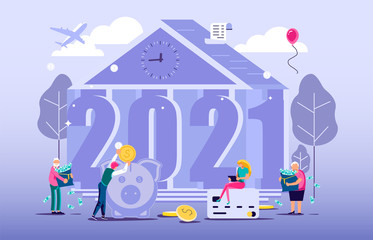 Fototapeta premium 2021 banner template