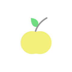 Apple icon. Simple color vector elements of vegetarian food icons for ui and ux, website or mobile application