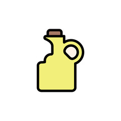 Olive oil icon. Simple color with outline vector elements of vegetarian food icons for ui and ux, website or mobile application