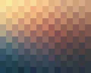 Checkered blue red halftone dark mosaic background. Square elements geometric pattern. Trendy empty wall abstract texture.