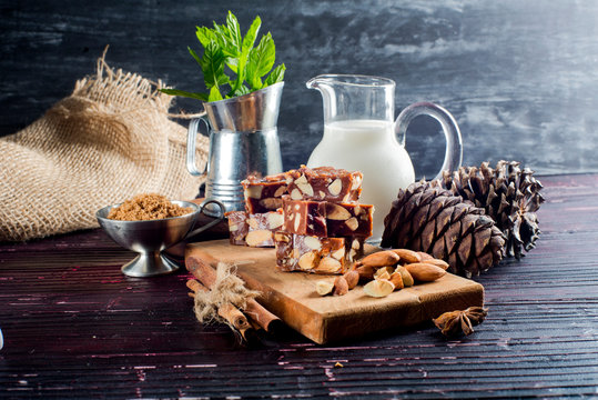 sherbet candy with nuts