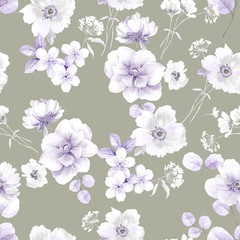 Watercolor flowers illustration