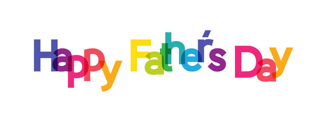 happu father's day typography banner colorful