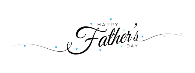happu father's day typography banner with brush calligraphy