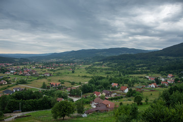Fototapeta premium Sovata, Romania - 2020 Transylvania,Panoramic view from Belvedere tower