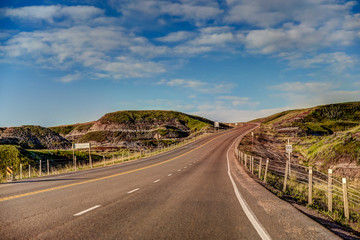 Farmland and highway scenes along the highways of Eastern Alberta Canada