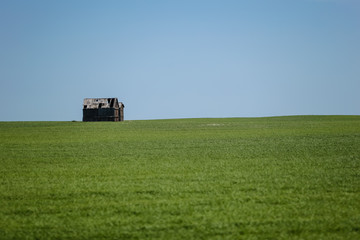 Fototapeta premium Farmland and highway scenes along the highways of Eastern Alberta Canada