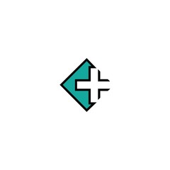 Obraz premium Medical cross vector icon