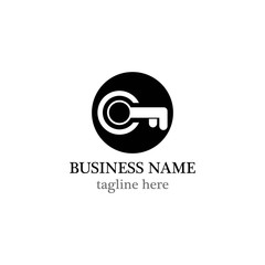 Obraz premium Key logo vector icon
