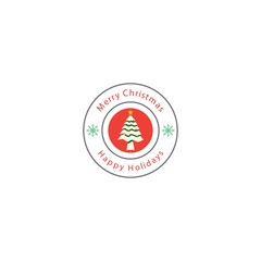 Obraz premium Merry Christmas logo template