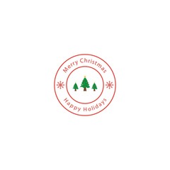 Merry Christmas logo template