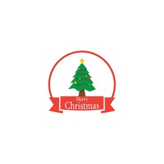 Merry Christmas logo template