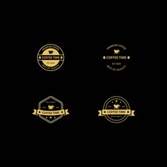 Naklejka premium Coffee vintage logo template