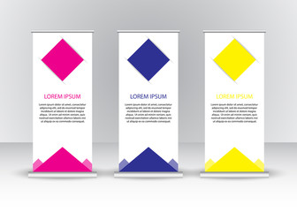 Vector design roll up Banner background or header templates.