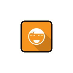 Obraz premium Emoticon icon flat