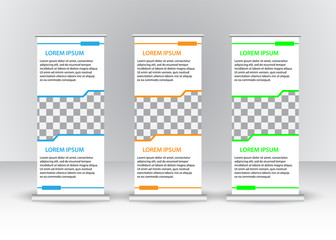 Vector design roll up Banner background or header templates.
