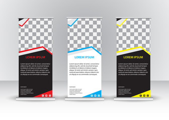 Vector design roll up Banner background or header templates.