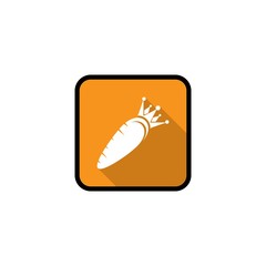 Carrot icon flat