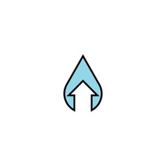 Drop logo vector icon