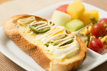 ワンプレートの朝食