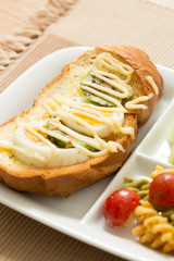 ワンプレートの朝食