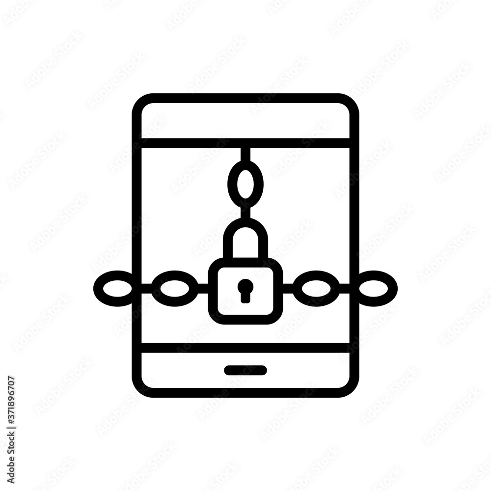 Poster phishing smartphone icon. simple line, outline vector elements of hacks icons for ui and ux, website