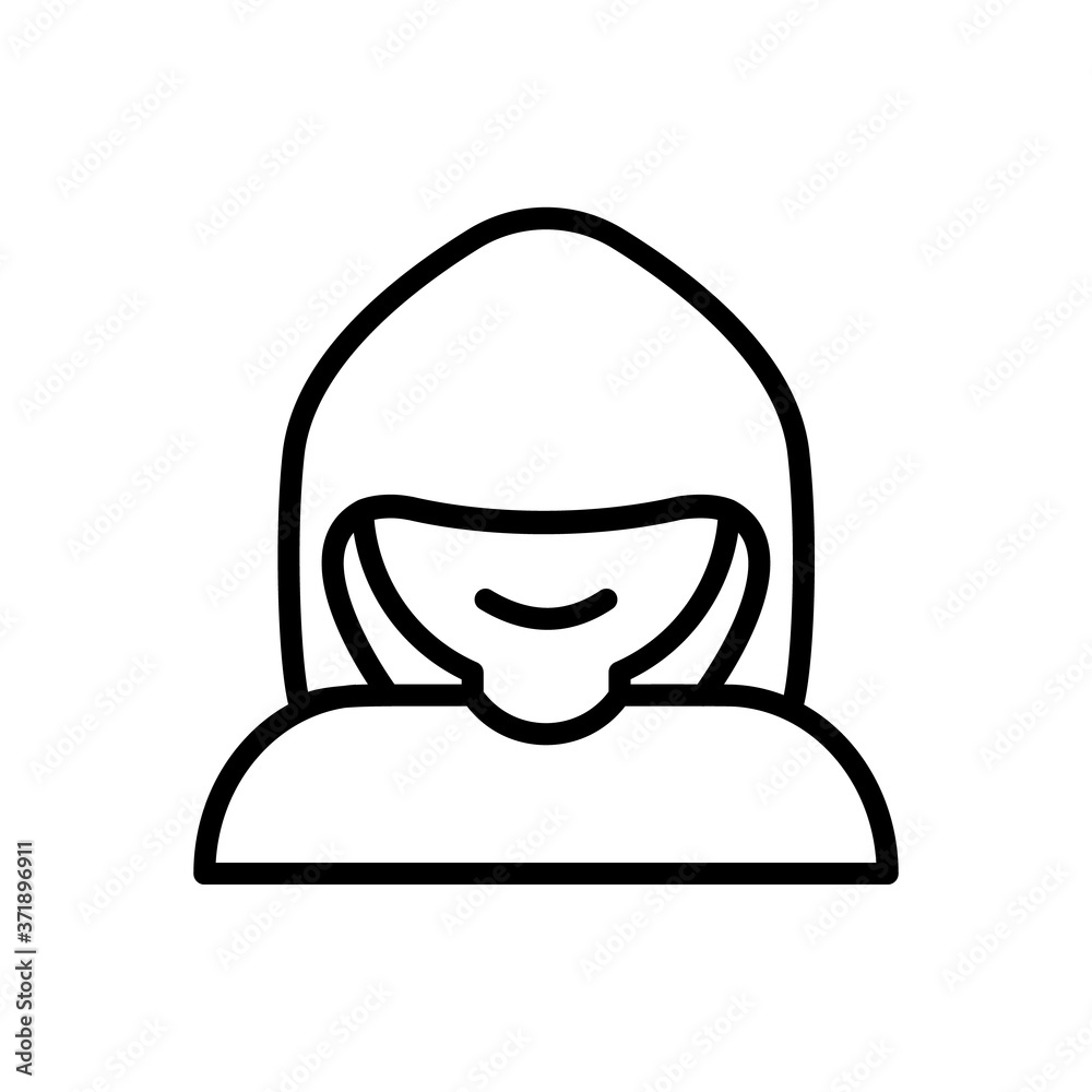 Poster hacker cyber attack icon. simple line, outline vector elements of hacks icons for ui and ux, website