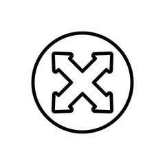 Obraz premium Arrow down, left, right and up icon. Simple line, outline vector elements of pointer icons for ui and ux, website or mobile application