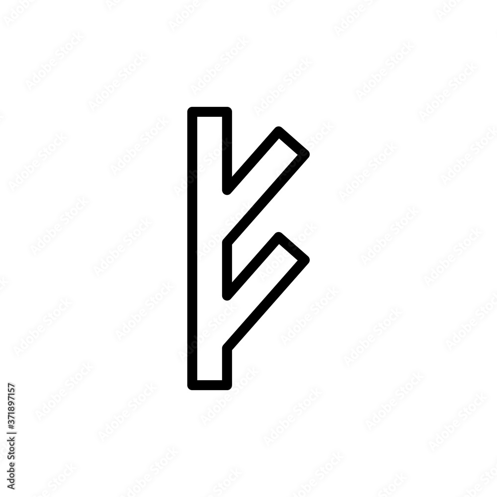 Poster rune symbol icon. simple line, outline vector elements of esoteric icons for ui and ux, website or m