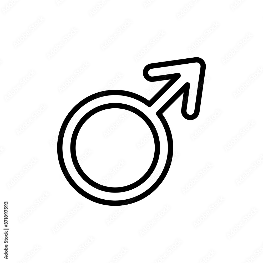 Aufkleber symbol mars icon. simple line, outline vector elements of esoteric icons for ui and ux, website or m