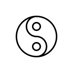 Ying Yang sign icon. Simple line, outline vector elements of esoteric icons for ui and ux, website or mobile application