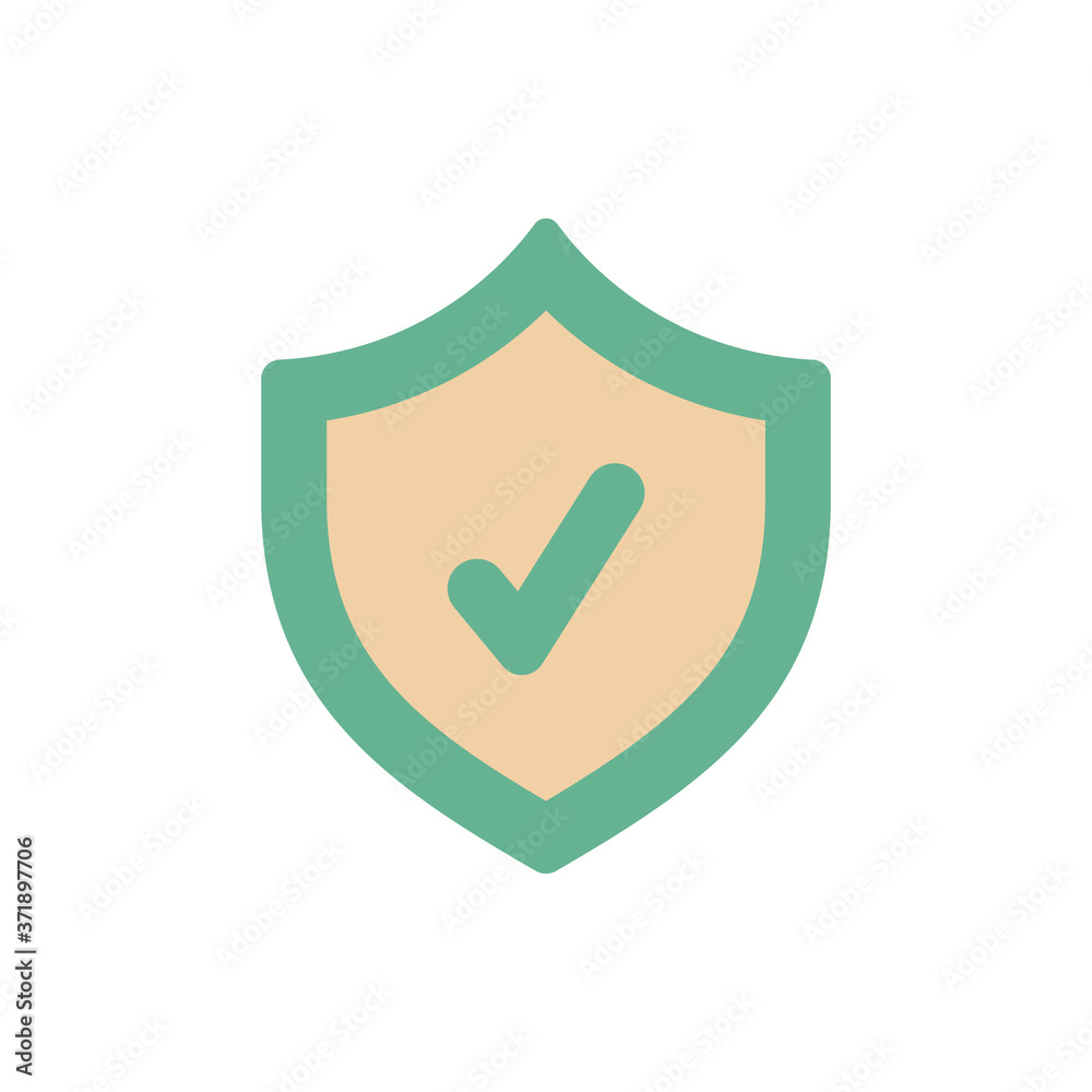 Poster shield antivirus protected icon. simple color vector elements of hacks icons for ui and ux, website 