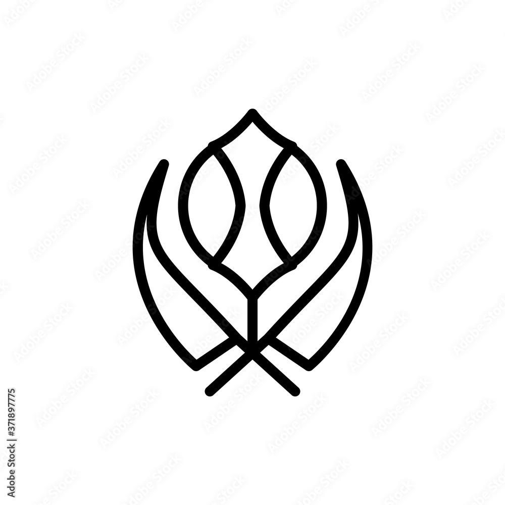 Poster symbol khandwa icon. simple line, outline vector elements of esoteric icons for ui and ux, website o