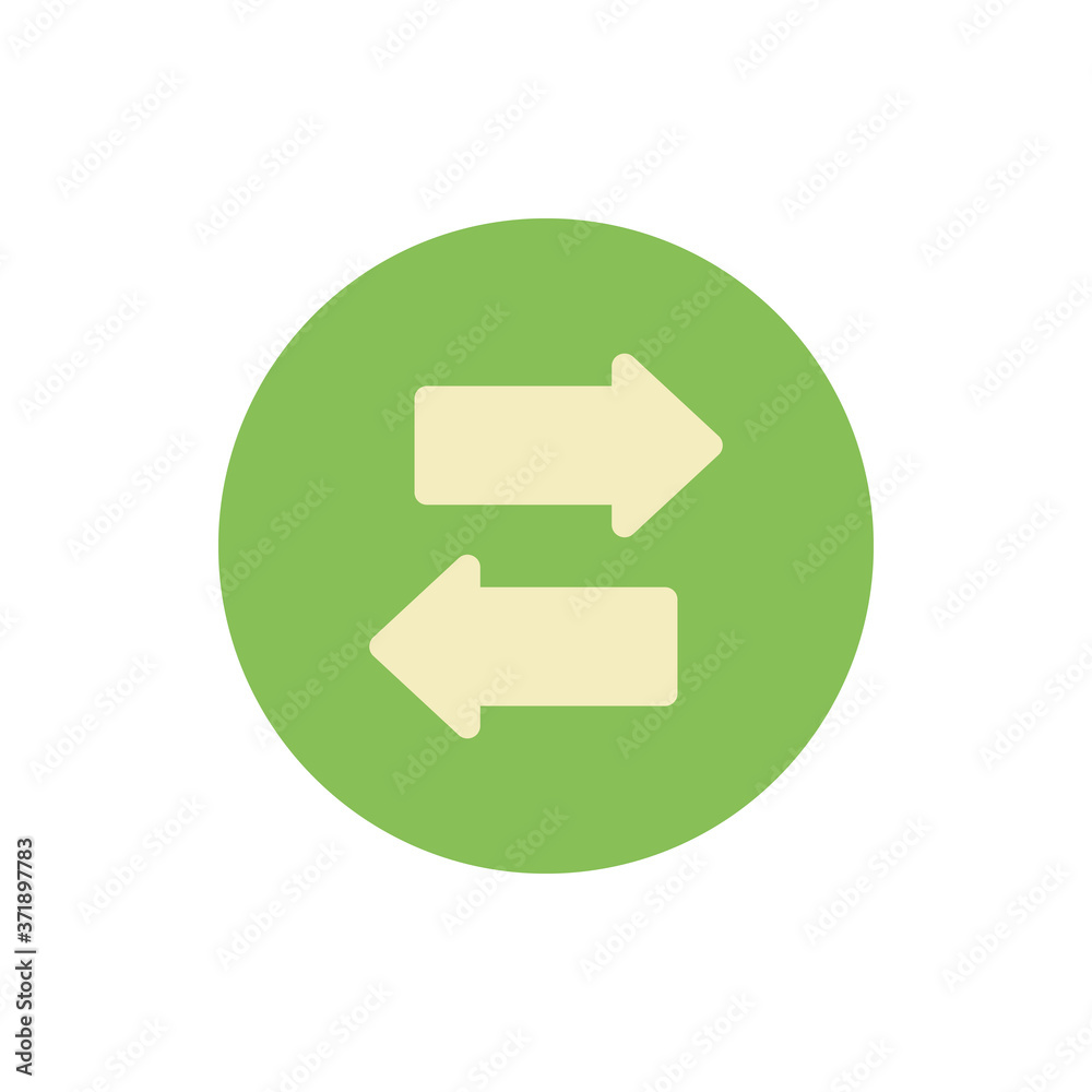 Poster arrow left and right icon. simple color vector elements of pointer icons for ui and ux, website or m