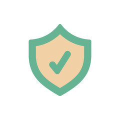 Shield antivirus protected icon. Simple color vector elements of hacks icons for ui and ux, website or mobile application