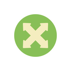 Arrow down, left, right and up icon. Simple color vector elements of pointer icons for ui and ux, website or mobile application