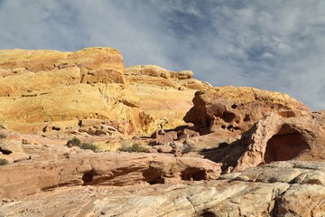 Extreme rocky off-road path in the desert