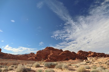 Rock formations in the arid desert