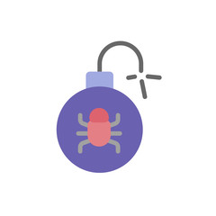 time bomb cyber attack icon. Simple color vector elements of hacks icons for ui and ux, website or mobile application